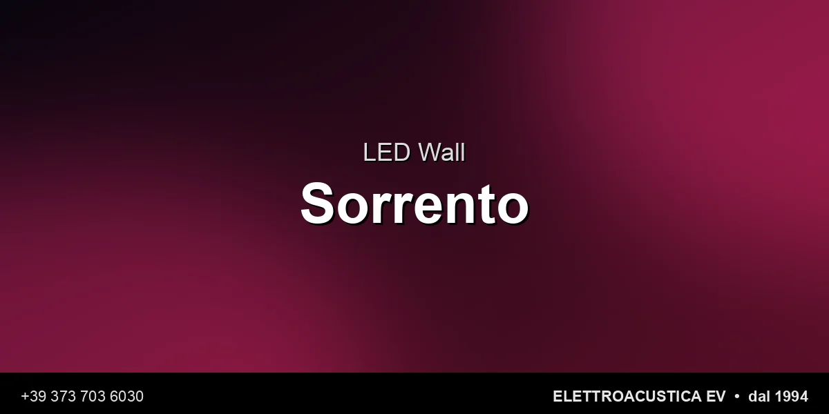 Led Wall Sorrento - Elettroacustica EV