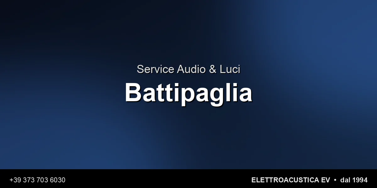Service Audio Luci Battipaglia - Elettroacustica EV