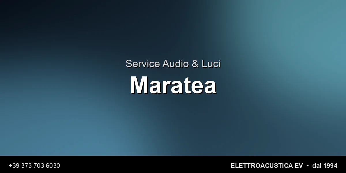 Service Audio Luci Maratea - Elettroacustica EV