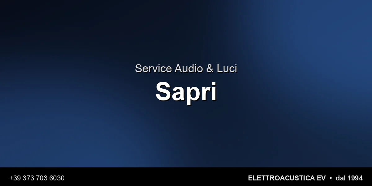Service Audio Luci Sapri - Elettroacustica EV