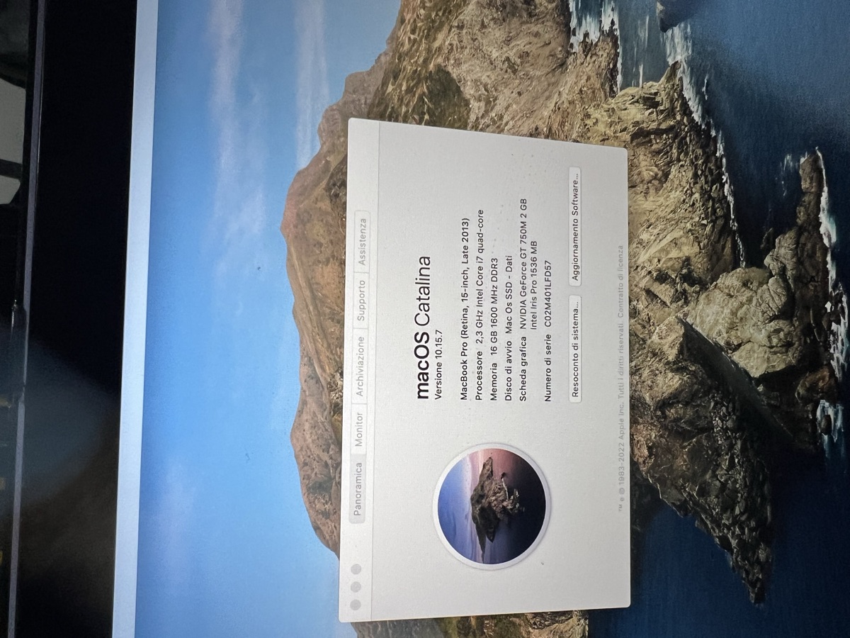 MacBook Pro 15 Late 2013 vista chiusa